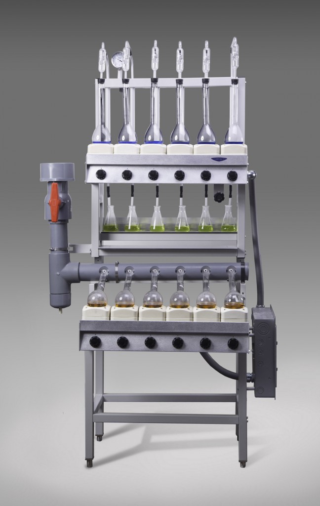 2123211 Six-Place Open Combination Kjeldahl Digestion/Distillation Apparatus