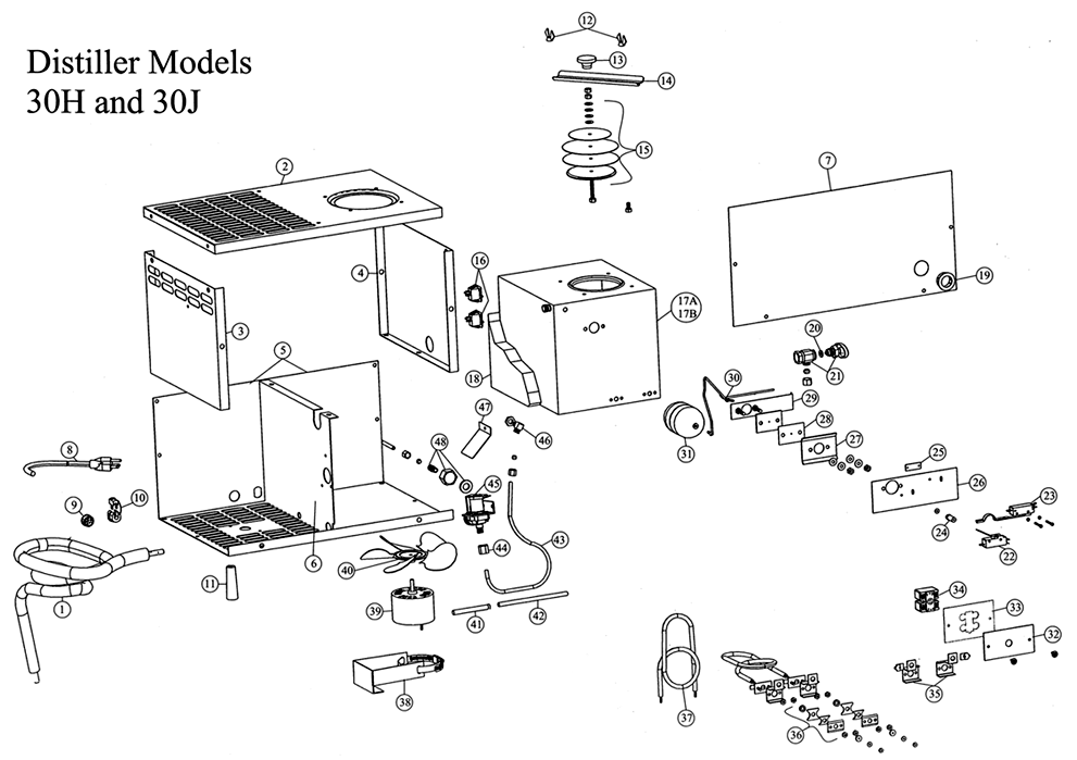 Parts and Accessories for Commercial Water Distillers